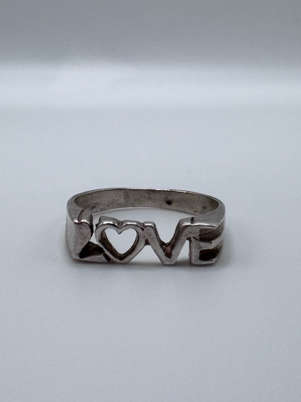 Sterling Silver 925 Love Ring Sz 5